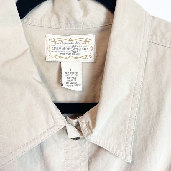 🟢Cherokee Brand Traveler Gear Tan Vest Size L - Picture 3 of 8